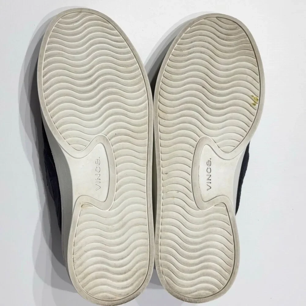 Vince Pacific Suede Slip-On Sneakers Shoes Dark Blue Purple Women's Size 6.5